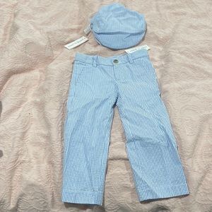 Janie and Jack pants and hat matching set! Matches my other girl listing!!